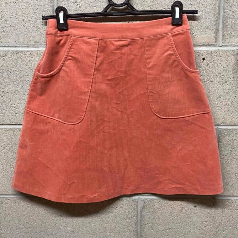 PRINCESS HIGHWAY Autumn Pink Cord Corduroy High Waisted A-line Mini Skirt - Picture 8 of 10